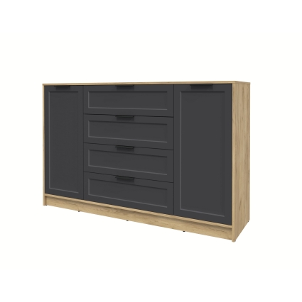 Тумба Тренд КТ-Т160 (Дуб золотой ЛДСП/ Пепел ЛМДФ) Ш1600 В1020 Г451